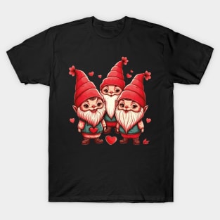 Happy valentine's day for women with gnomes design "v-day" T-Shirt